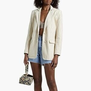 Retrofete Women's Natural Laser Cut Suede Blazer Size S